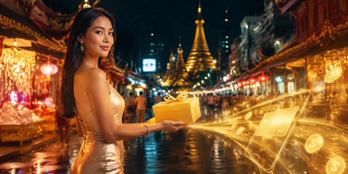 ရန်ကုန်မြို့ဈေးဝယ်ရုံတွင် ညစာကစားစလော့လောင်းသူများ